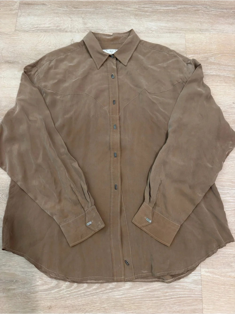 Vtg Longhorn Western Rodeo Button-up (07)